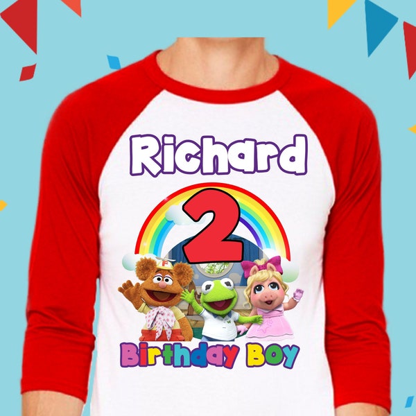 Inspired muppetbabies birthday shirt muppet babies theme party shirt personalized family matching - custom gift shirt unisex name and age