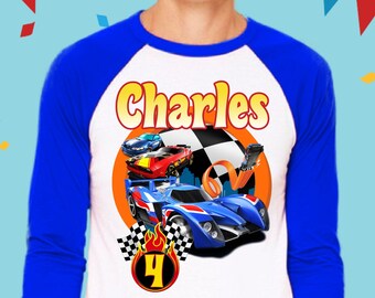 Kids Racing Cars Birthday T Shirt, Cars theme Party, Race Car Personalized shirt Kids, Gift Birthday Shirt, family tees Custom Unisex