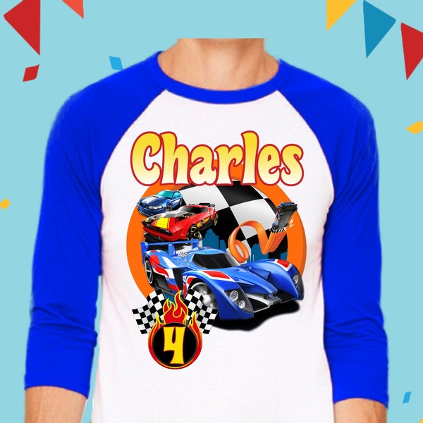 Kids Racing Cars Birthday T Shirt, Cars theme Party, Race Car Personalized shirt Kids, Gift Birthday Shirt, family tees Custom Unisex