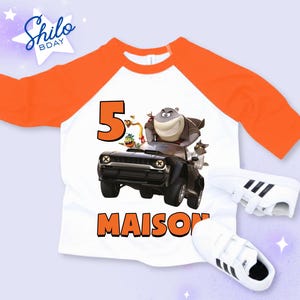 Personalized Bad Guy Birthday Shirt: Custom Name & Age, Raglan Party Tee