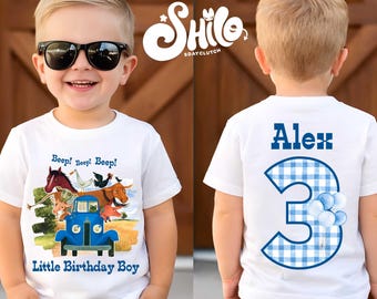 Personalized Truck Birthday T-Shirt: Trcku Baby Theme Party, Gift for Kids
