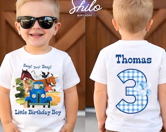 Personalized Truck Birthday T-Shirt: Trcku Baby Theme Party, Gift for Kids
