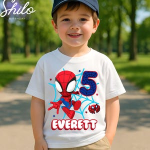 Personalized Spider Birthday Raglan Shirt: Spidey Party Theme imagem 1