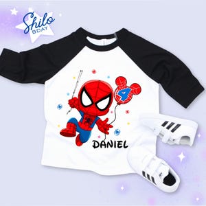Personalized Spider Birthday Raglan Shirt: Spidey Party Theme bild 8