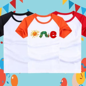 Custom One Hungry Caterpillar Birthday TShirt, First Birthday TShirt, Family TShirt, I&#39;m One Hungry Caterpillar, Caterpillar Birthday Outfit