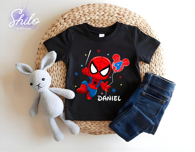 Personalized Spider Birthday Raglan Shirt: Spidey Party Theme bild 6