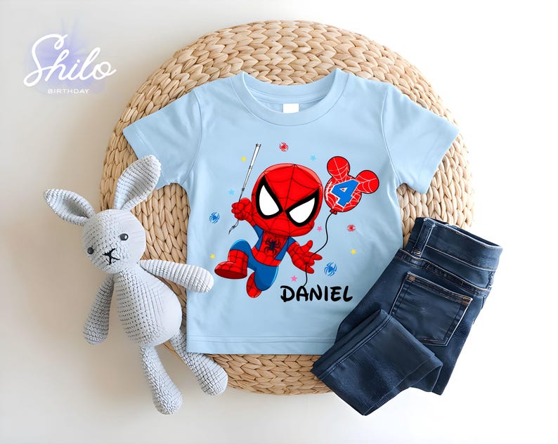 Personalized Spider Birthday Raglan Shirt: Spidey Party Theme bild 4