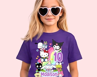 Personalized Cina morroll Birthday T-Shirt: Kawaii Theme Party, Gift for Girls