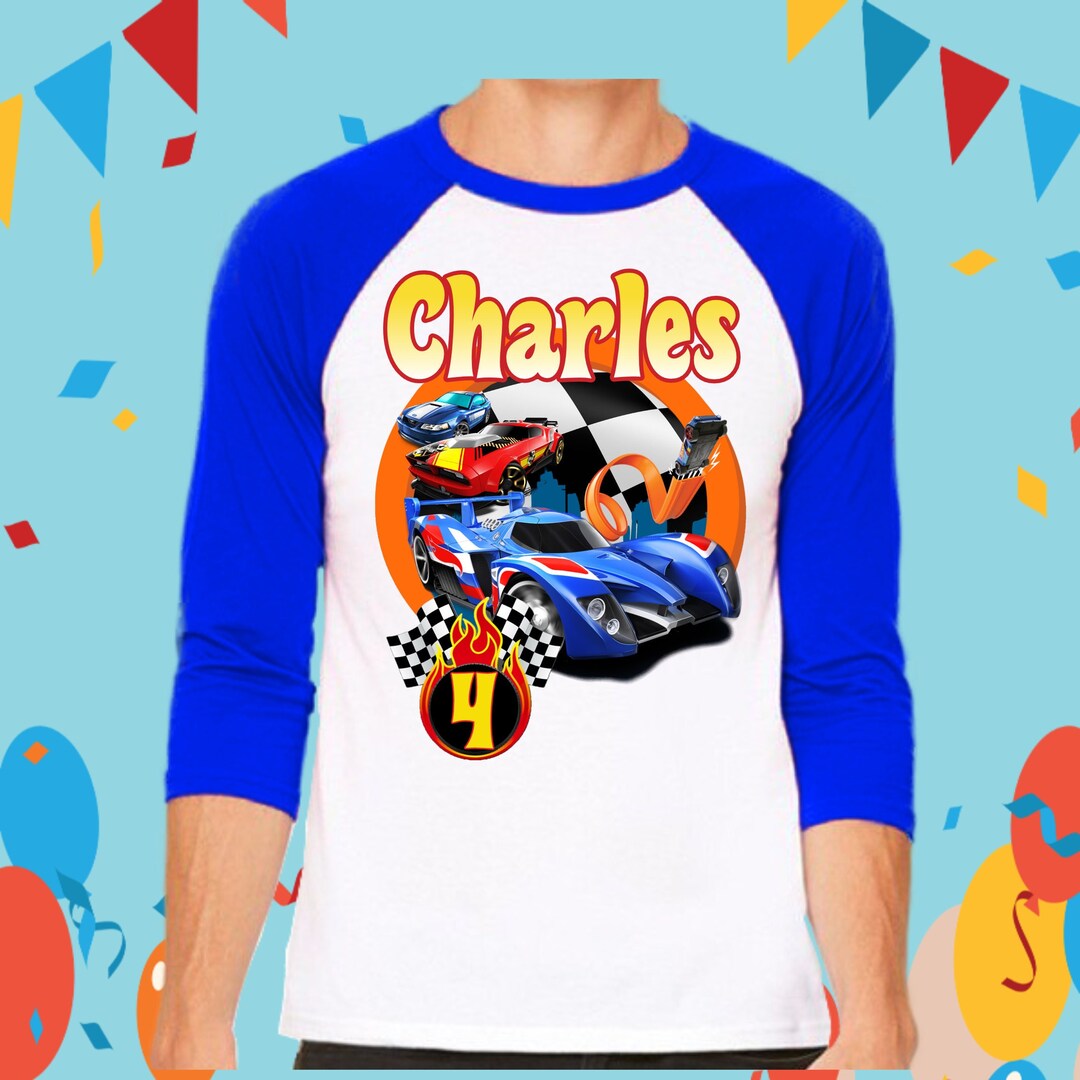 Kids Racing Cars Birthday T Shirt, Cars Theme Party, Race Car