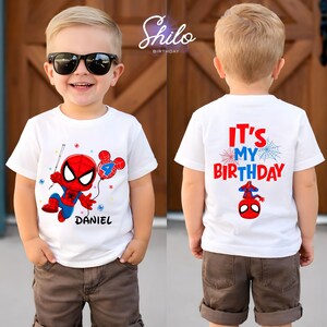 Personalized Spider Birthday Raglan Shirt: Spidey Party Theme bild 2