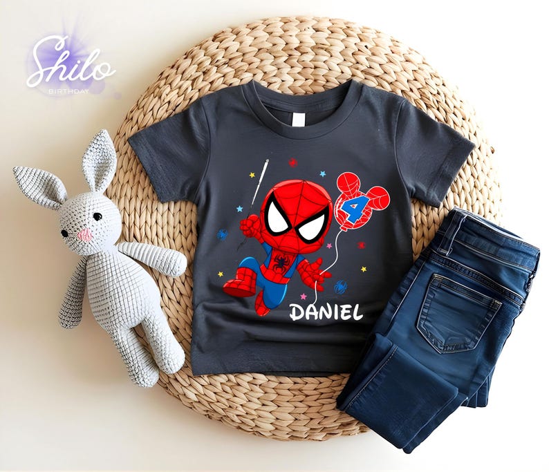 Personalized Spider Birthday Raglan Shirt: Spidey Party Theme bild 5