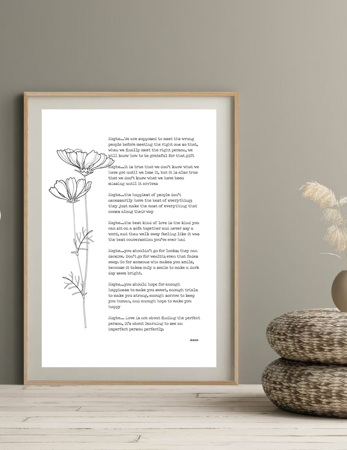 Maybe Poem Wedding Gift Lovers Poem Love Poem Printable Valentine ...