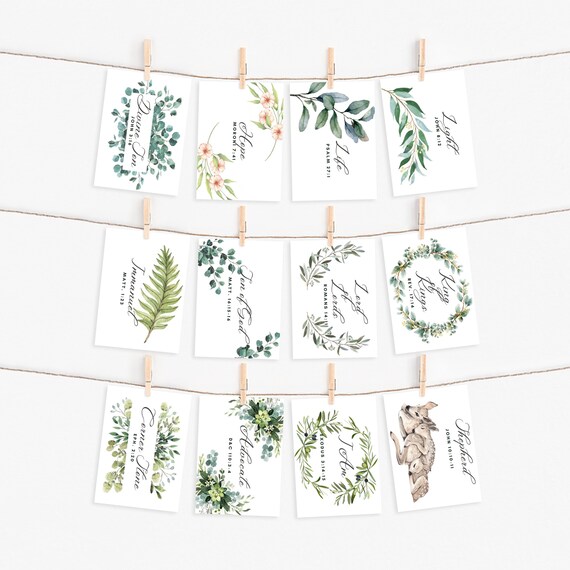 IMMANUEL WREATH Names of Jesus Christ Advent Calendar Instant Download  Printable - Etsy Denmark