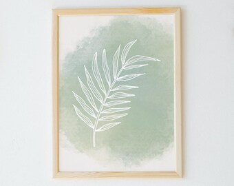 Liść tropikalny | Malarstwo akwarelowe | Tropikalny | Tropikalny | Minimalistyczny design | Pobieranie cyfrowe