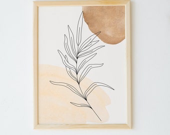 Wydruki do pobrania, Nowoczesny wystrój boho, Tropikalny boho, Neutralny beż, Minimalistyczny plakat, Nowoczesny tropikalny, Dekoracja ścienna
