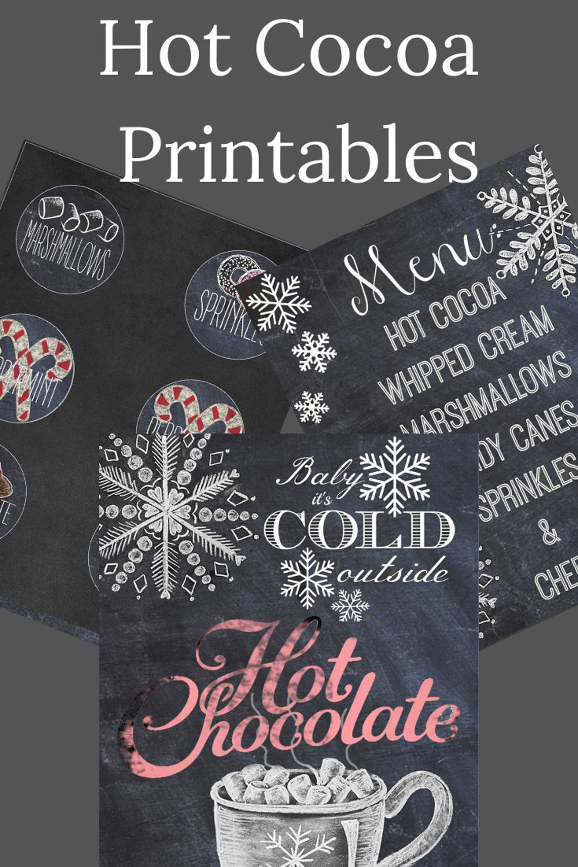 Hot Cocoa Bar Printables Digital File - Etsy