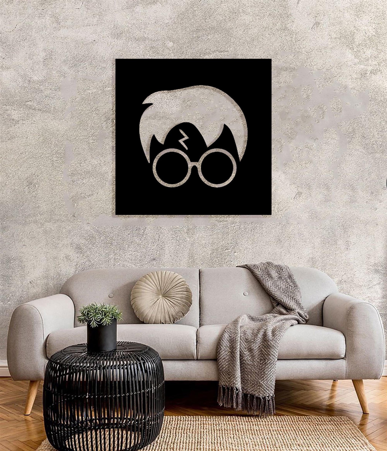 Harry Potter Wall Art with RGB Color Changing Led Wood Wall Etsy