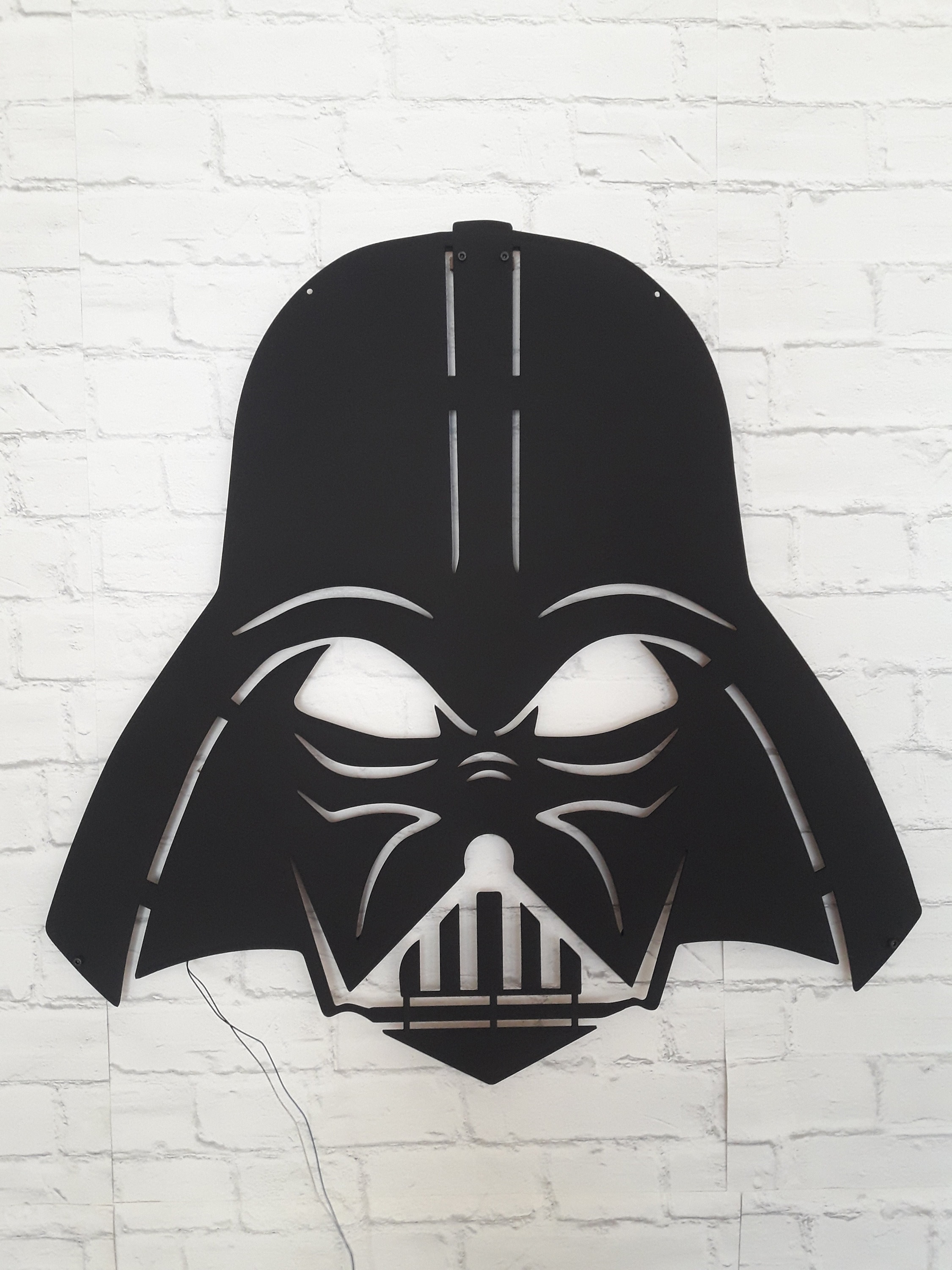 STARWARS Darth Vader Wall Decoration with Rgb Color Changing Etsy