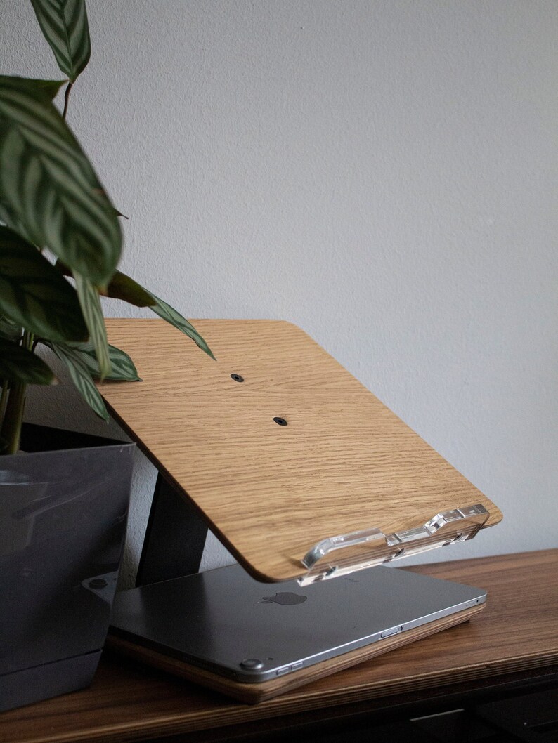 Wooden Laptop Stand Laptop Riser Home Office Table Top Etsy