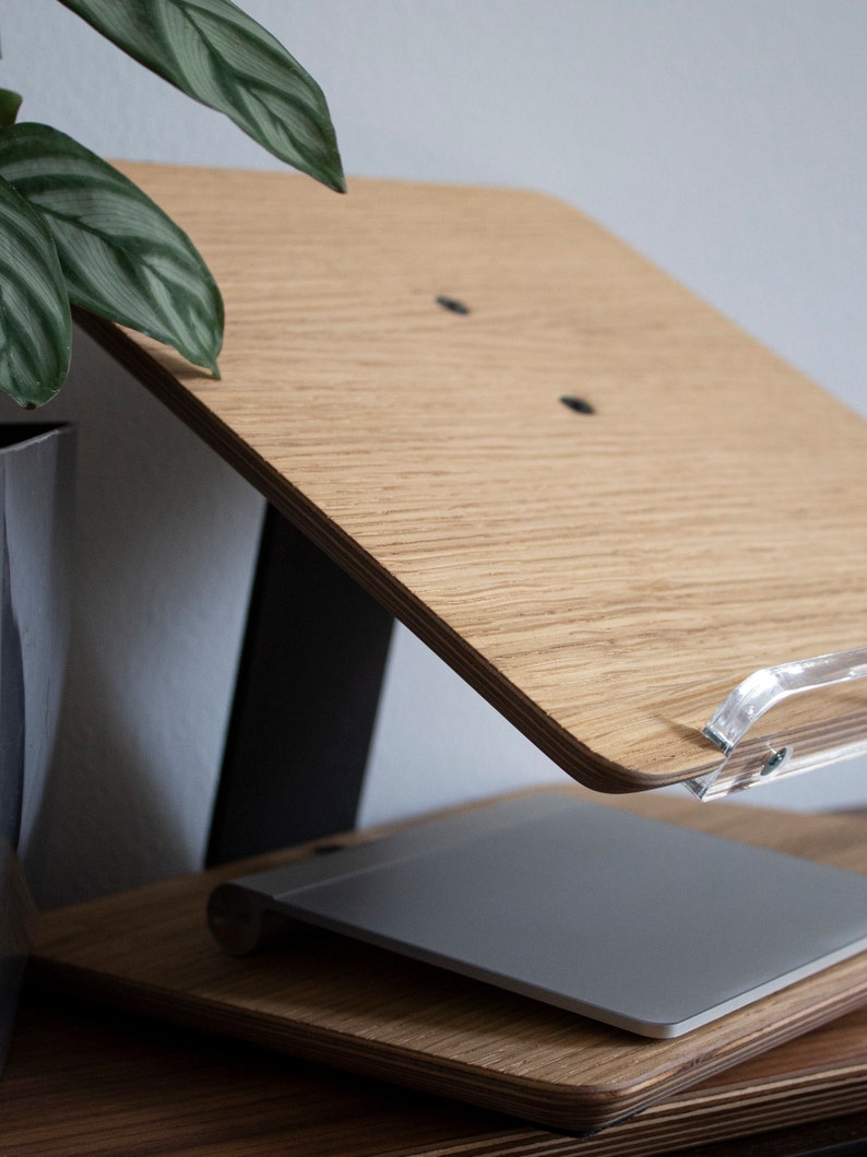 Wooden Laptop Stand Laptop Riser Home Office Table Top Etsy