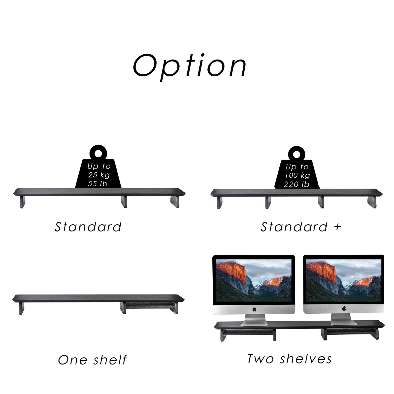 Monitor Stand Desk Shelf Monitor Riser Wood Monitor Etsy UK