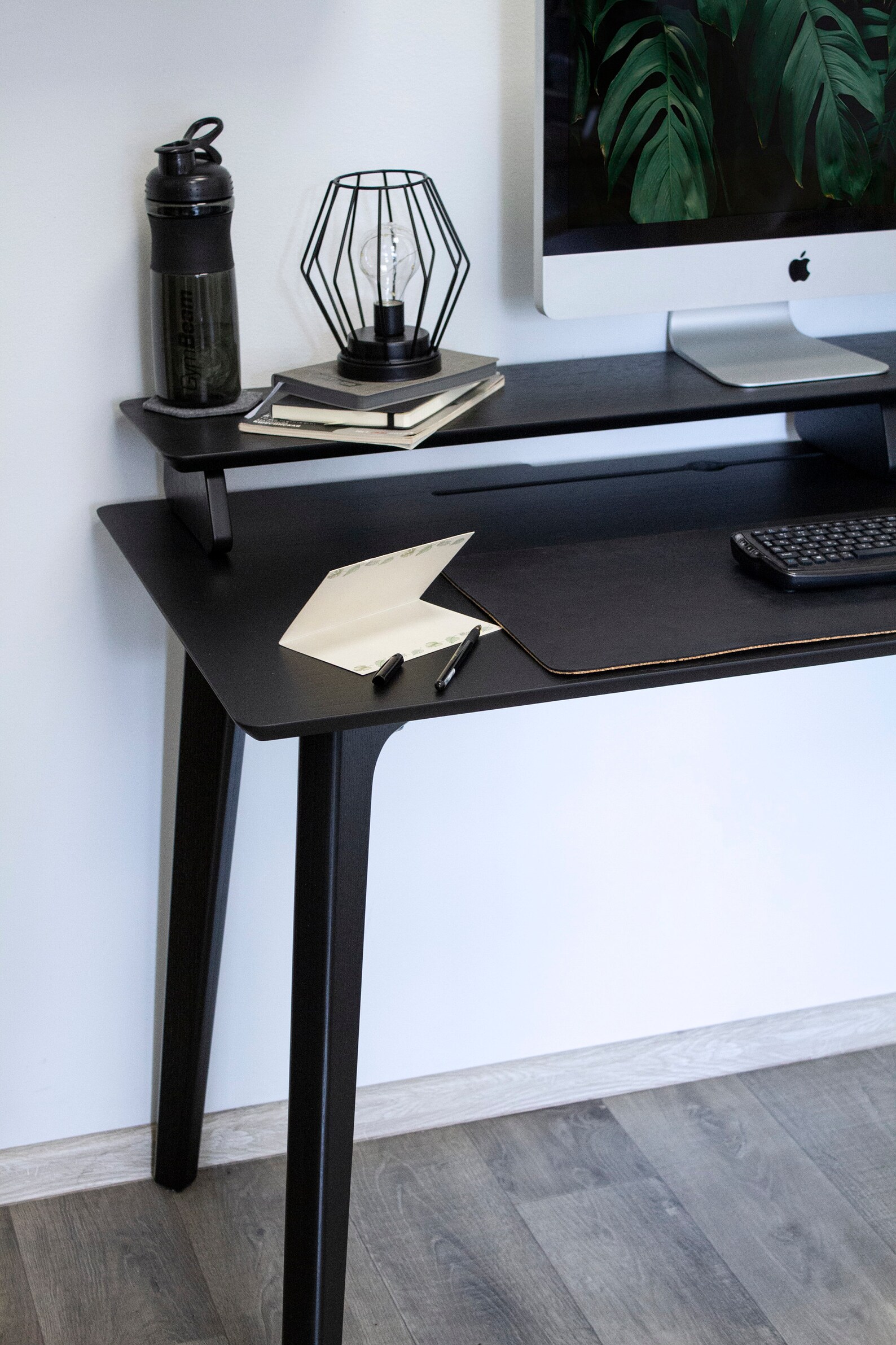Black Wood Desk Schreibtisch Computer Desk Wood Desk Etsy