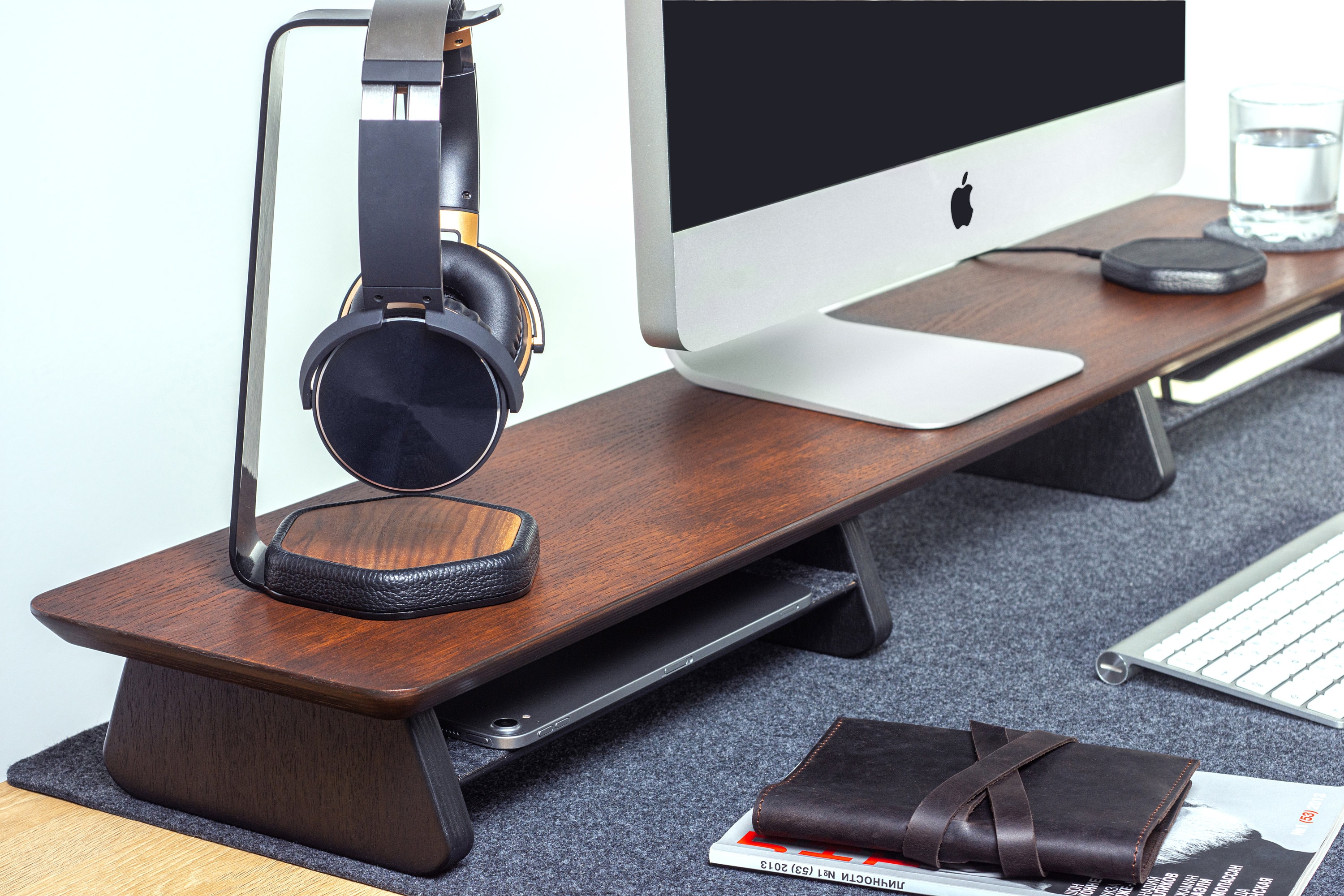Desk Shelf Monitor Riser Monitor Stand Black Computer Etsy