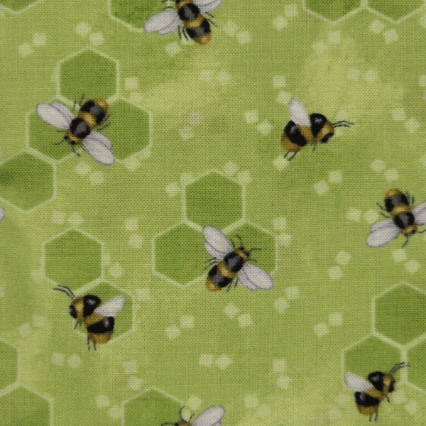 Homemade Beeswax Wraps  Green Bee Print