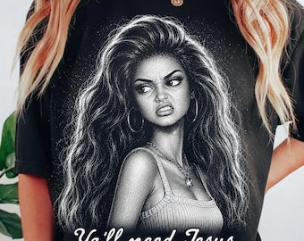 Ya'll Need Jesus PNG, Funny Christian Sarcastic Quote Mom Shirt, Disgusted Doll (Digital Download)