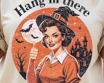 PNG rétro Halloween, design de t-shirt d'Halloween drôle et sarcastique, Courage, ça va empirer, sublimation effrayante