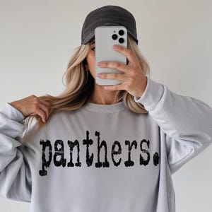Panthers Mascot Typography: Distressed Design PNG File (Digital Download)
