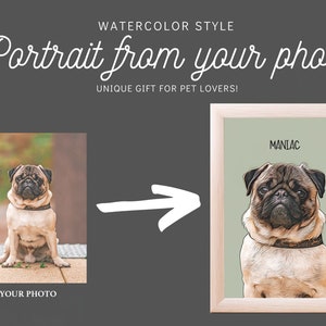 Multiple Pet Portrait Custom Dog Painting Watercolor, Multiple Dog Portrait Print, Multi Pet Portrait, Pet Memorial Gift, Christmas Gift image 2