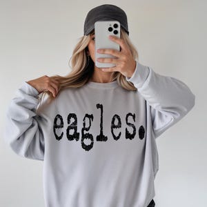 Eagles Typography Mascot Design, PNG File, Digital Download, Sublimation DTF Design, Distressed Design, Sports School Teams
