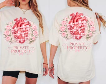 Coquette Anatomical Heart PNG, Pink Bow Floral Shirt Design (Digital Download)