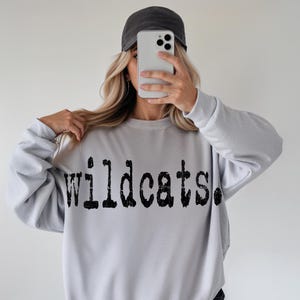 Wildcats Mascot PNG: Distressed Typography Design (Digital Download)