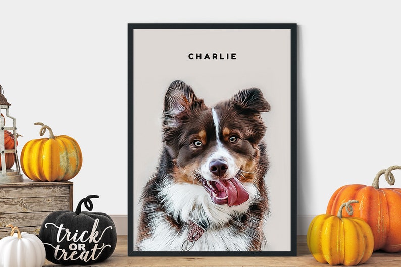 Multiple Pet Portrait Custom Dog Painting Watercolor, Multiple Dog Portrait Print, Multi Pet Portrait, Pet Memorial Gift, Christmas Gift image 4