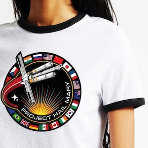 Project Hail Mary Shirt Ringer T-shirt Mission Patch T-shirt