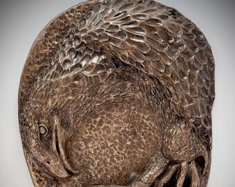 Cold Cast Bronze Eagle Wall Hanging, Bird of Prey Art