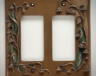 Lily of the Valley double Rocker Type Switch Plate Cover