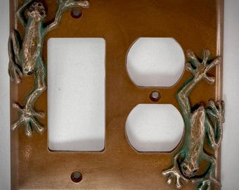Tree Frog Switch cover with Outlet and Rocker