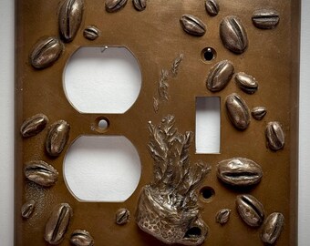 Coffee Bean and Cup Outlet+Switch cover