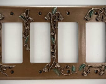 Lily of the Valley Quadruple Rocker Switch Plate Cover