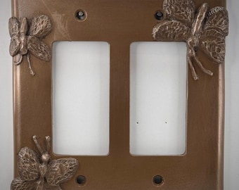 Butterfly Double Rocker Switch Plate Cover