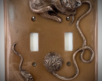 Cat Double Switch Plate Cover