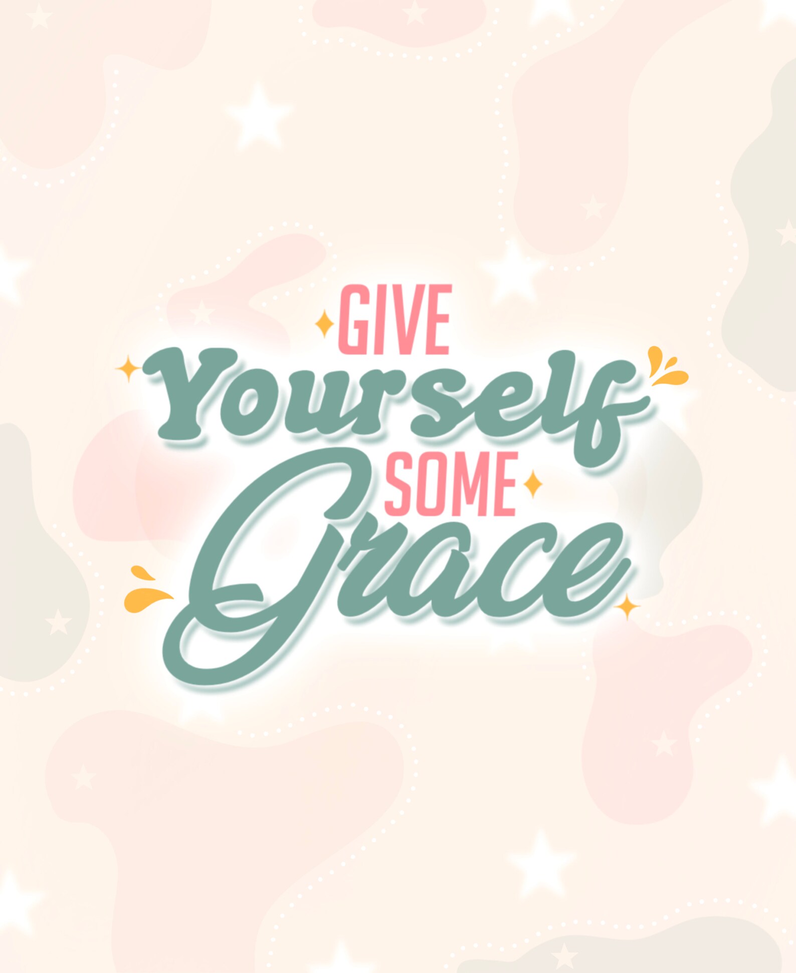 Give Yourself Some Grace Art Print 2 sizesPhysical Etsy