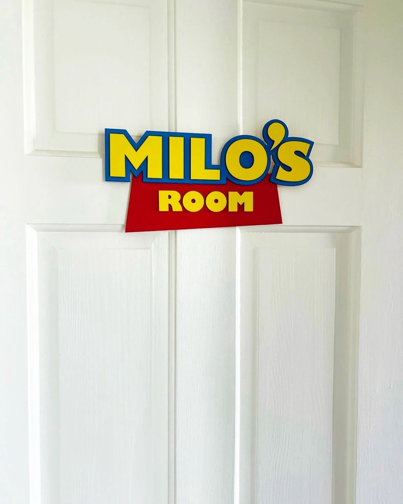 Wooden Toy Story Personalised Name Room Door Plaque / Sign - Boys ...