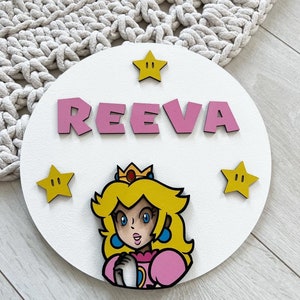 Wooden Super Mario Personalised Name Room Door Plaque / Sign - Boys ...