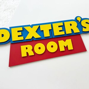 Wooden Toy Story Personalised Name Room Door Plaque / Sign - Boys ...