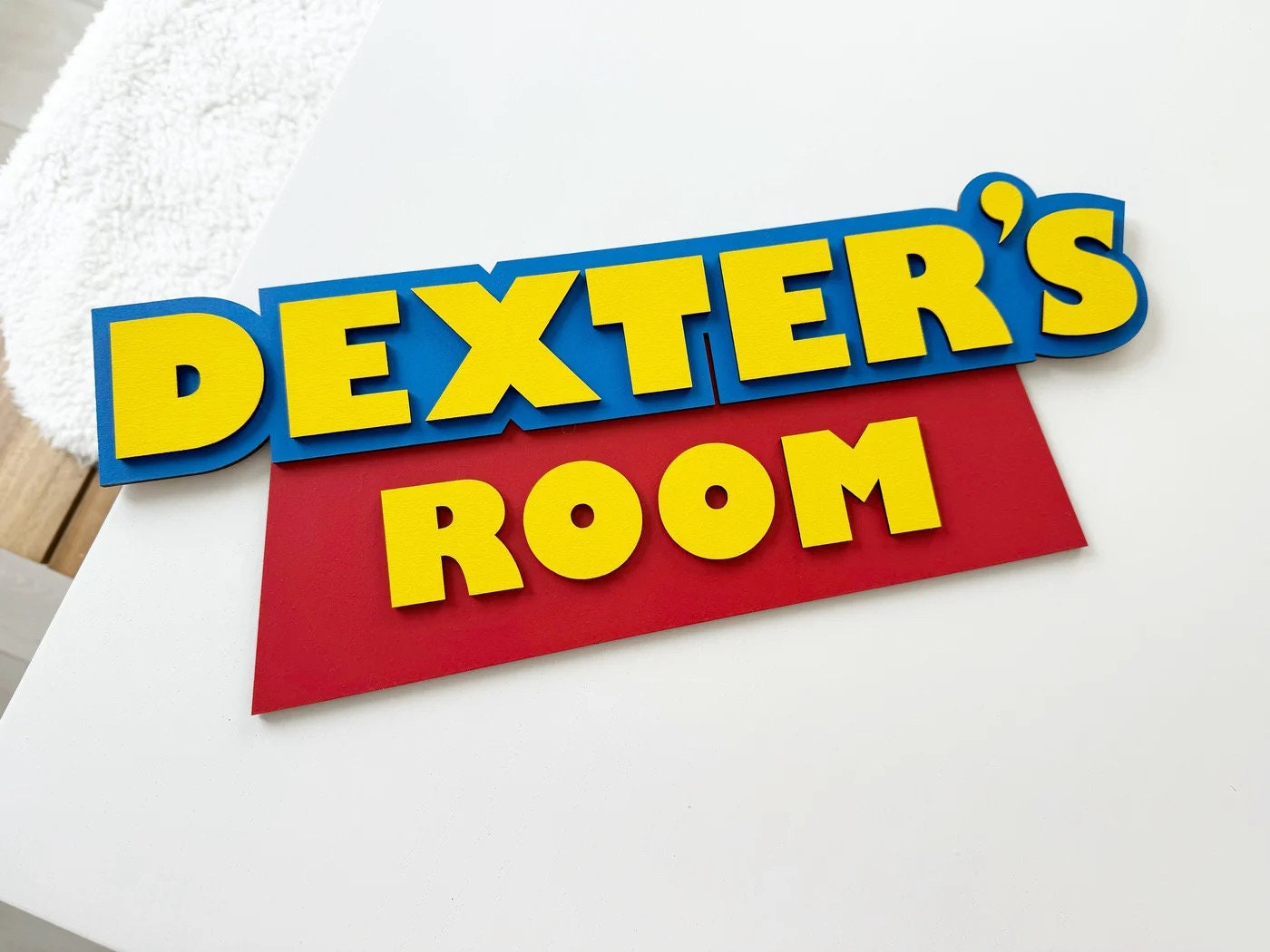 Wooden Toy Story Personalised Name Room Door Plaque / Sign - Boys ...