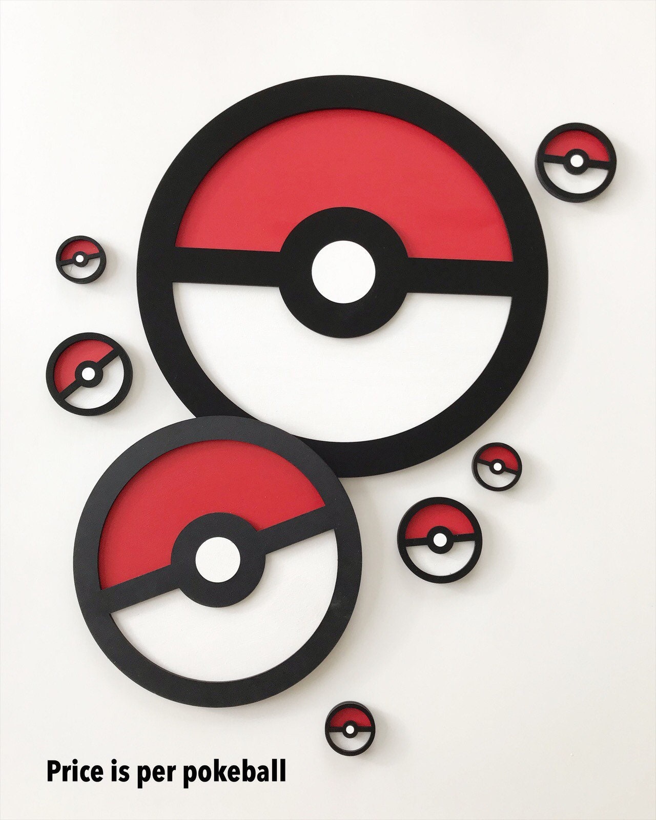 Wooden Pokemon Inspired Pokeball Wall Hanging Boys / Girls Etsy UK